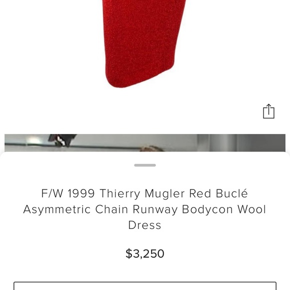 Thierry Mugler boucle and chain dress 1999 fashion week - Picture 9 of 13